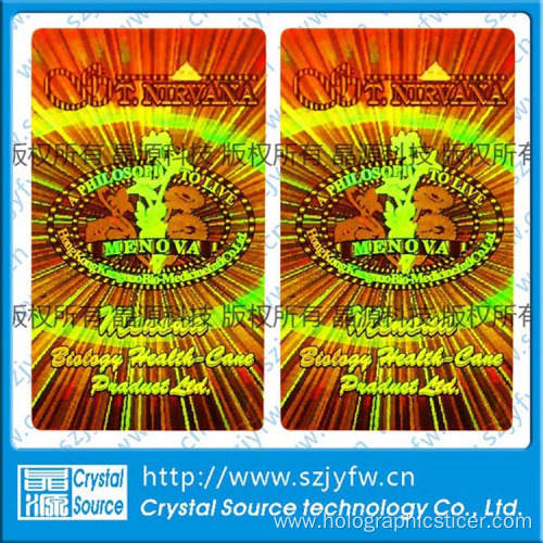 3d Customized Hologram Holographic Sticker